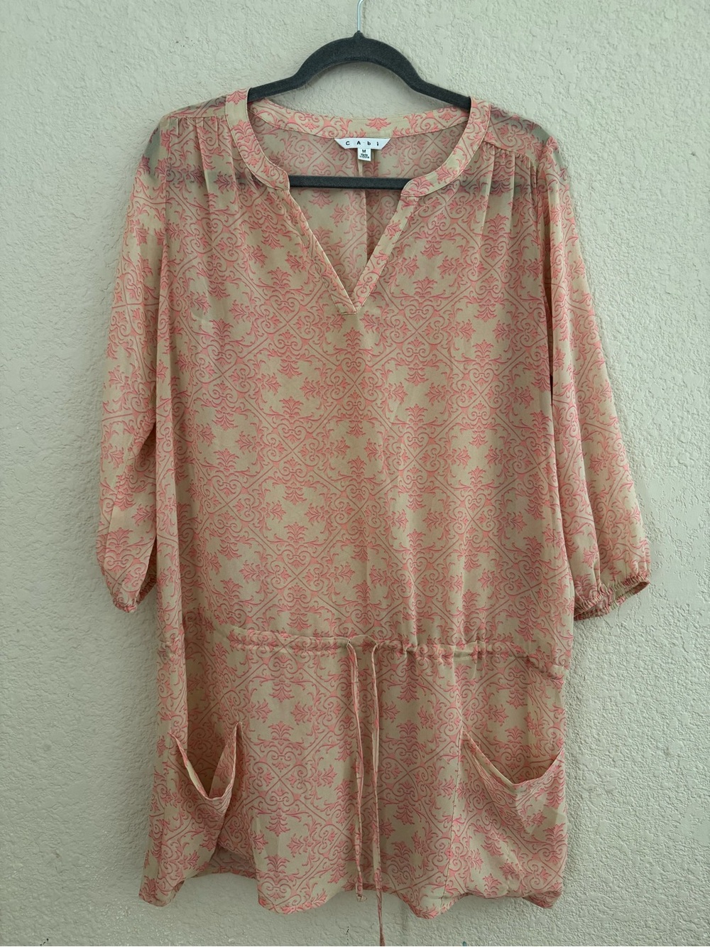 CAbi poolside tunic sheer cover-up - size M - NWT!!